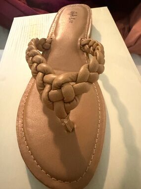 Braided Thong Sandal - Tan Women’s Slide